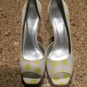Jessica Simpson polka dot heels